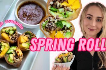 MANGO AVOCADO SPRING ROLLS | PCOS Diet, Gluten free, Dairy free | Fresh & Healthy Snack Recipe