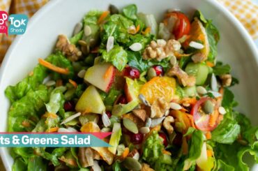 Healthy Fruits and Greens Salad Recipe | How To Make Fruits And Greens Salad