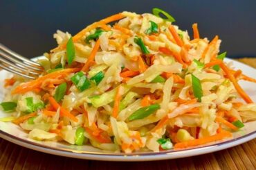 I eat this coleslaw for dinner every day and lose weight without dieting! /#dtrin #recipes #healthy