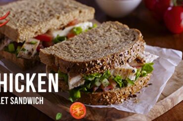 Protein rich chicken sandwich | recipe tutorial | #chicken #chickensandwich #recipe #healthy