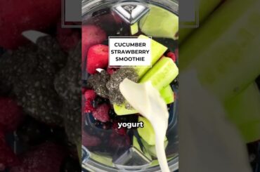 Cucumber Strawberry Smoothie|Blueberry Cucumber Smoothie#viral #shortsvideo #smoothie #bestsmoothie