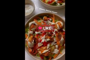 Crispy Fried Cauliflower & Healthy Salad | Air Fryer Recipe | Sohail Parmar Shorts #viral