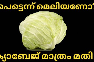 Healthy breakfast ideas malayalam/Easy cabbage breakfast for weight loss