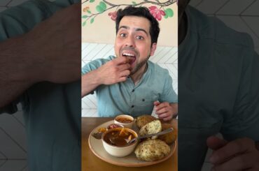 Eating Authentic Bhojpuri Thali For The First Time! | @cravingsandcaloriesvlogs  #shorts