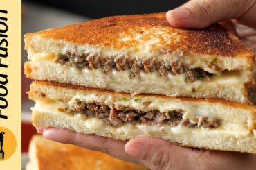 Best Grilled Cheese Patty Melt Sandwich Recipe by Food Fusion