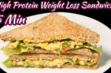 High Protein Sandwich For Weight Loss | Healthy Sandwich | Weight Loss Breakfast | Breakfast Ideas