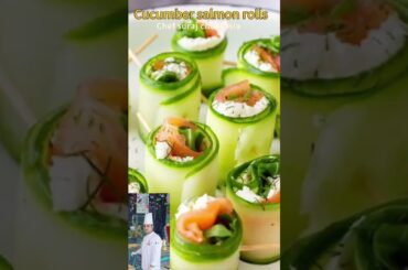 Smoke salmon rollups | easy salmon canopies | Healthy recipes|