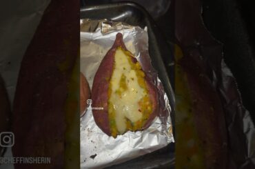 Stuffed Sweet potato “GUAC”! #food #cooking #baked #sweetpotato #stuffed #guacamole #healthy #shorts