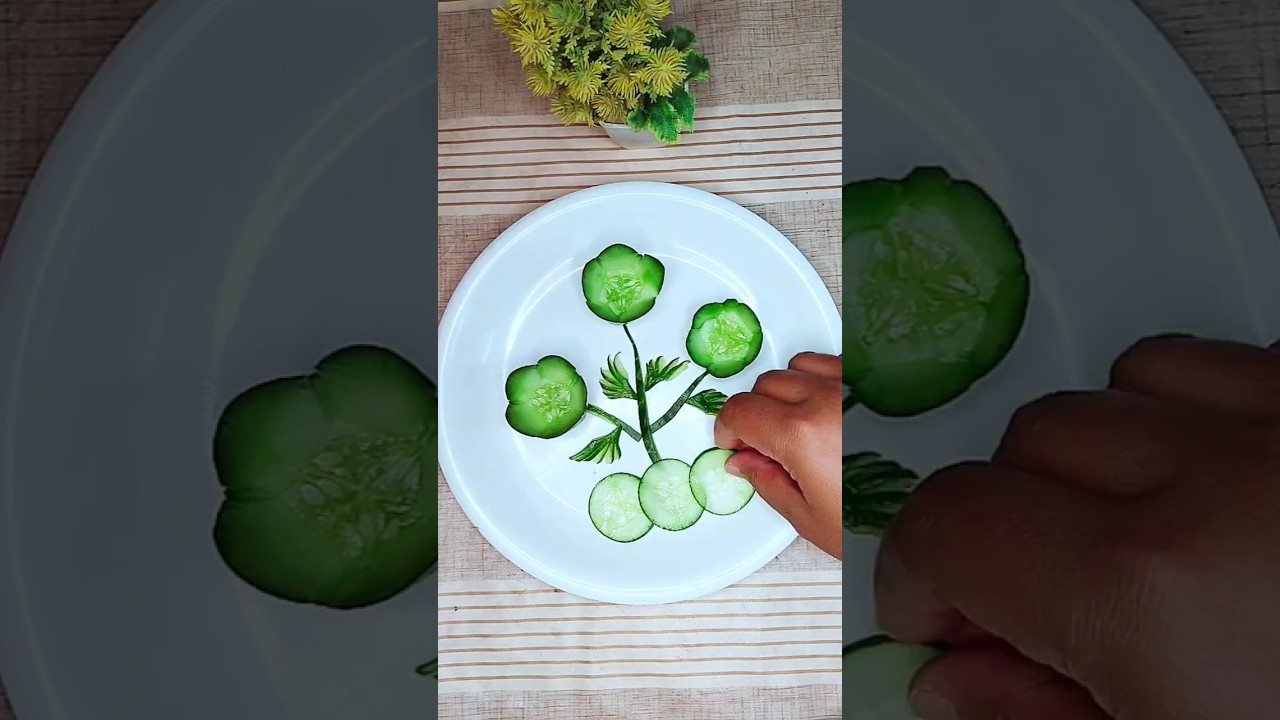 Beautiful Vegetables Carving Garnish ideas l Cucumber Carving style #art #cookwithsidra #diy #shorts Beautiful Vegetables Carving Garnish ideas l Cucumber Carving style #art #cookwithsidra #diy #shorts