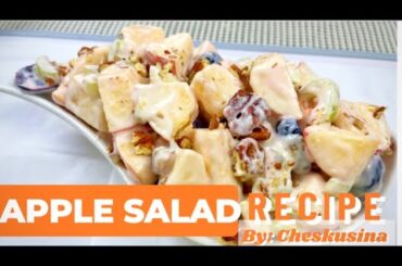APPLE w/PECAN NUT RECIPE/Quick & Healthy Salad Recipe. #apple #pecans #salad @ChesKusina