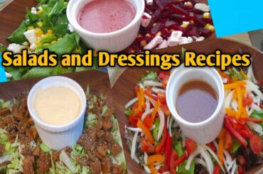 Salads recipe /Beetroot salad /zaatar salad /mix vegetables salad /healthy salad / Dhora Vlog