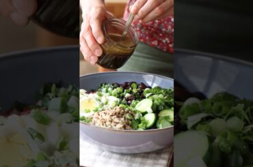 Have you ever tried Black Garlic? Protein Salad Recipe #healthy #weightloss #healthyrecipes #fitness
