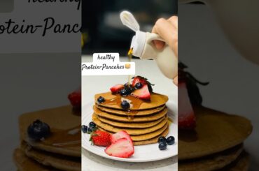 Day-3 of Healthy breakfast| Protein Pancakes| #shorts #shortsvideo #viral #recipe