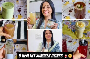 8 Easy Summer Cool Drinks|Healthy Summer Drink recipes with No Sugar