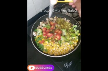 "Delicious Brocoli mix veg salad with Indian twist"#Shorts