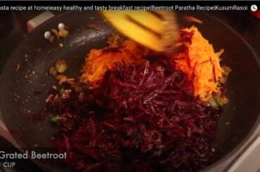 Best Nasta recipe at home|easy healthy and tasty breakfast recipe|Beetroot Paratha Recipe|KusumRasoi