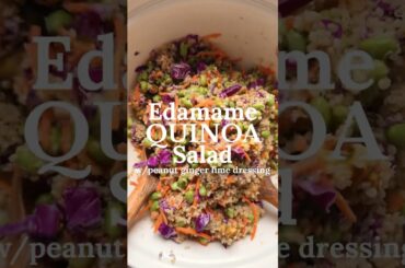 Edamame Quinoa Salad with Peanut Ginger Lime Dressing | Healthy Little Vittles