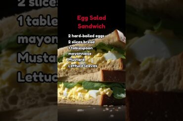 Egg Salad Sandwich Recipe Quick Easy Lunch Idea