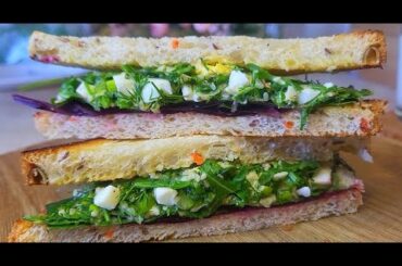 A Delicious and Healthy Breakfast. Super Sandwich!