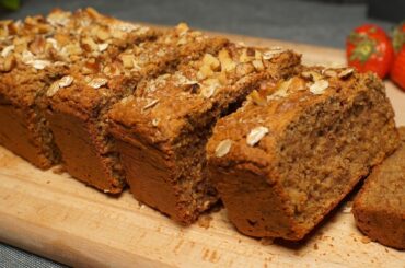 DELICIOUS & HEALTHY BANANA BREAD MADE WITH OATS  l NO FLOUR NO EGG l DAIRY-FREE l HOMEMADE l  VEGAN