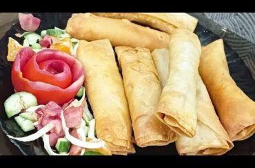 chicken spring rolls |fancy food recipes | chicken lunch recipes | fastfood snacks #viralvideo #food