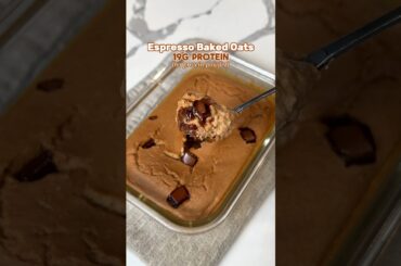 Espresso Baked Oats Recipe - high protein healthy breakfast!