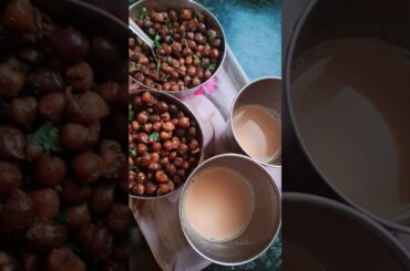 Chana Masala Breakfast #chanarecipe #healthybreakfastrecipes #tealove #morning #chanafry #90s#shorts