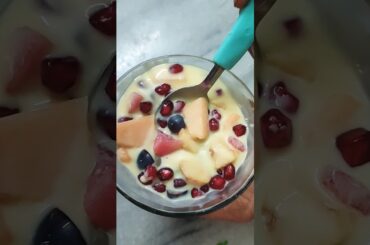 Fruit Custard Recipe | how to make fruit salad recipe | Healthy mixed fruits Salad#viral #shorts