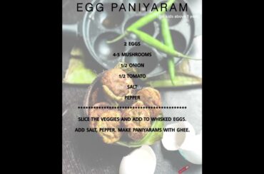 Egg paniyaram for kids & toddlers | egg recipe | easy breakfast for kids | easy healthy recipes