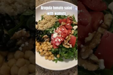 Arugula tomato salad with walnuts 4/9 #healthy #salad #lunchideas #easyrecipe #arugula