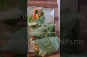 Lunch today, Super Simple Egg Salad Lettuce Wraps. Yum! *Subscribe* #Healthy #lunch