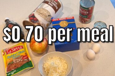 Dirt Cheap Meals You Should Be Making! 70c PER MEAL! Cheap Healthy Meals that DON’T SUCK!
