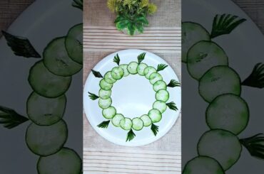 Vegetable Carving ideas l Salad decorations ideas #diy #saladcarving #cookwithsidra #cucumbercutting