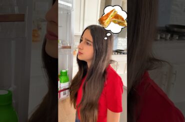 Evelyn makes her favorite breakfast - breakfast sandwich.