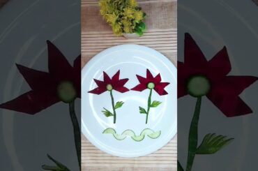 vegetables Carving ideas l Salad decorations ideas #diy #saladcarving #cookwithsidra #shorts #crafts