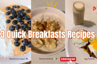 3 Quick Breakfast Recipes for Healthy Weight Loss|High Protein & Healthy Recipes #breakfastrecipes