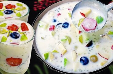 Refreshing Sago Dessert - Fruits Dessert Recipe - Healthy Summer Special Recipe by Cook with Farooq