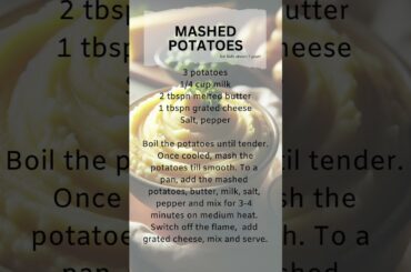 MASHED POTATOES for kids, toddlers | potato recipe | breakfast | snacks | healthy potato recipe