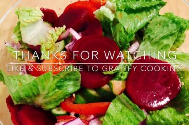 beet with tomato lettuce salad | simple salad | beet salad | healthy salad recipe