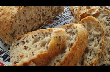 A detailed recipe for healthy bread. Bread with flax seeds.