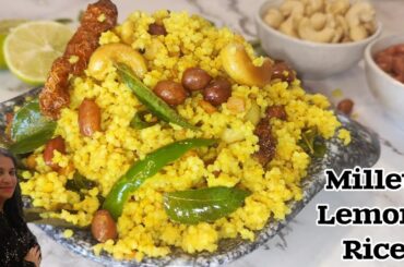 Barnyard Millet Lemon Rice l Healthy Millet Recipe l lemon Rice without Rice l Weight loss Recipe l