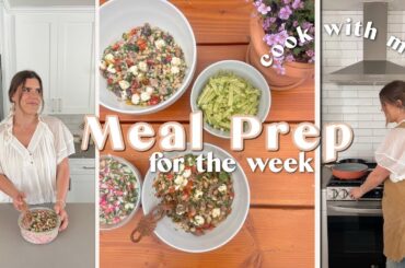 MEAL PREP FOR THE WEEK | Easy & Healthy Recipes: Lunch, Dinner, & Dessert!