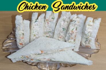 Chicken & Veg Sandwich | Sandwich Recipe For Breakfast | Lunch Box Ideas