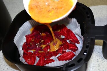 Air Fry Recipe, Just Pour Egg On Beets, Quick And Healthy Breakfast Recipe