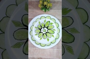 Vegetable Cutting skills/Vegetable Art #saladcarving #cookwithsidra #art #cucumbercutting #vegetable