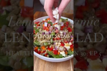 The Best Lemon Balsamic Lentil Salad #salad #healthyrecipes #vegetarian