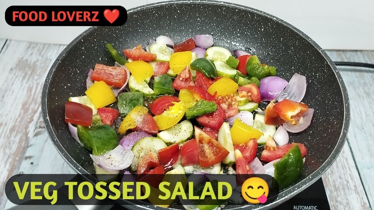 Veg Tossed Salad | Healthy Vegetable tossed Salad Recipe | Salad 16 Veg Tossed Salad | Healthy Vegetable tossed Salad Recipe | Salad 16
