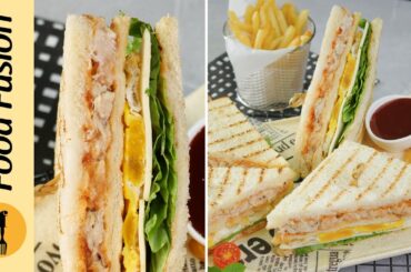 Chicken Spread Sandwich Recipe by Food Fusion