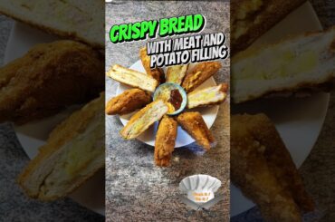 Crispy fried bread with a smooth, finger licking potato and chopped meat filling