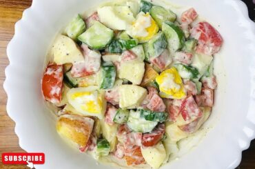 Creamy Cucumber Egg Salad | Quick and Easy | Healthy Salad Recipe | Urwa’s Food Hut